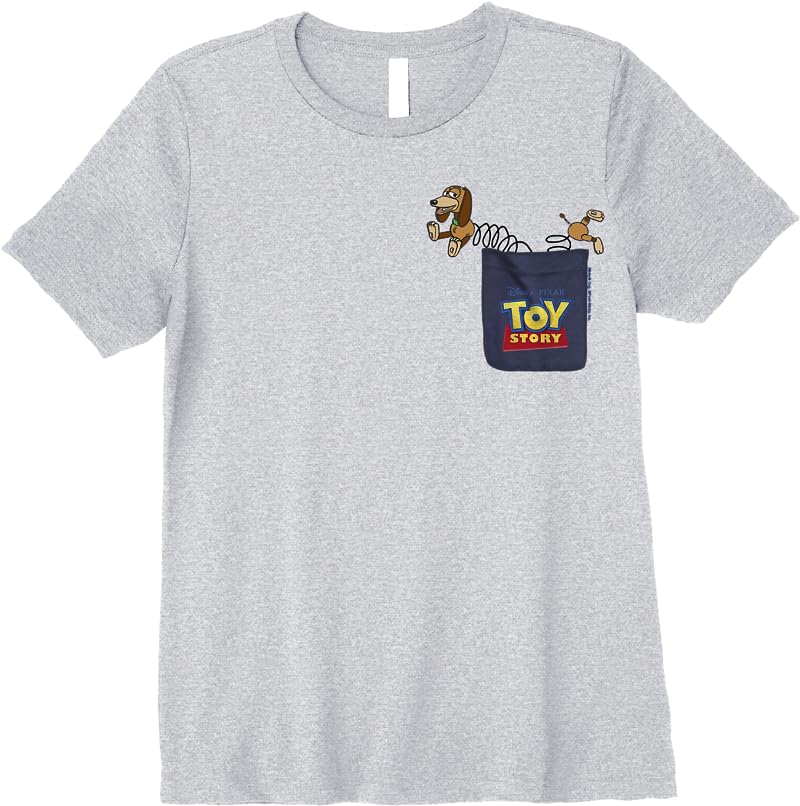 Disney Pixar Toy Story Slinky Dog Pocket Graphic T Shirts Sport Grey Disney Pixar Toy Story Slinky Dog Pocket Graphic T Shirts Sport Grey