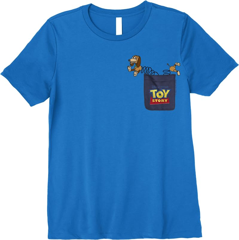 Disney Pixar Toy Story Slinky Dog Pocket Graphic T Shirts Royal Blue Disney Pixar Toy Story Slinky Dog Pocket Graphic T Shirts Royal Blue