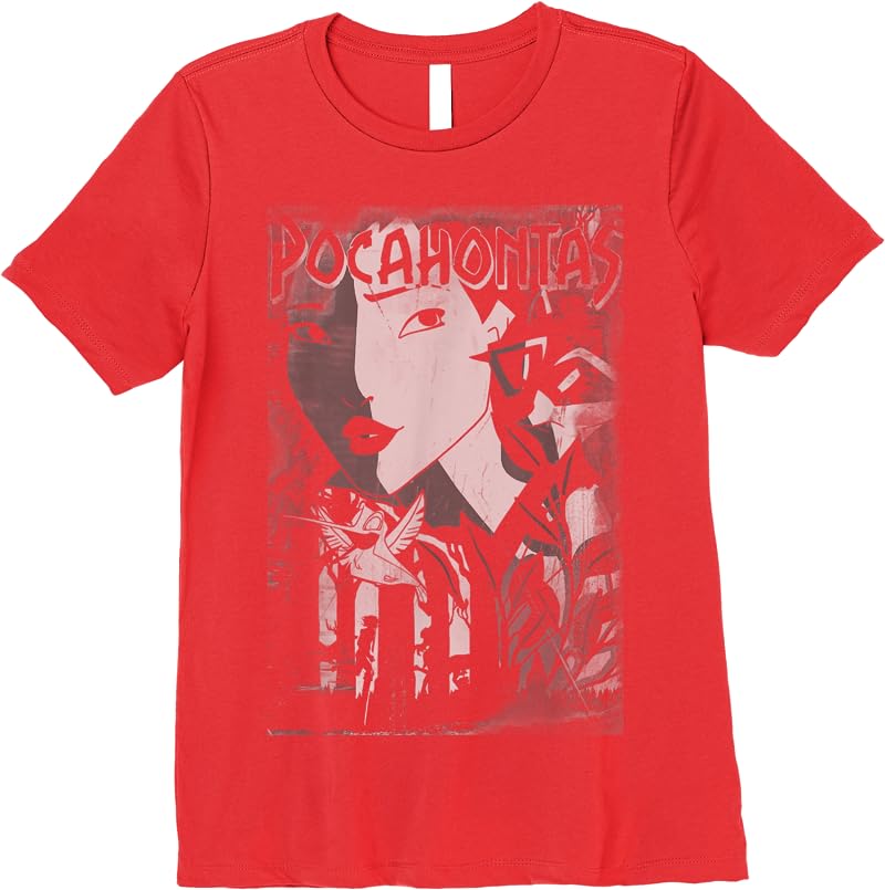 Disney Pocahontas Dark Portrait Poster T Shirts Red Disney Pocahontas Dark Portrait Poster T Shirts Red