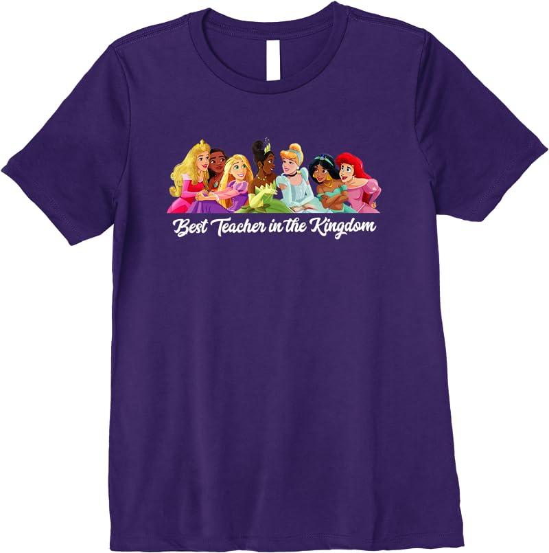 Disney Princess Best Teacher In The Kingdom T Shirts Purple Disney Princess Best Teacher In The Kingdom T Shirts Purple