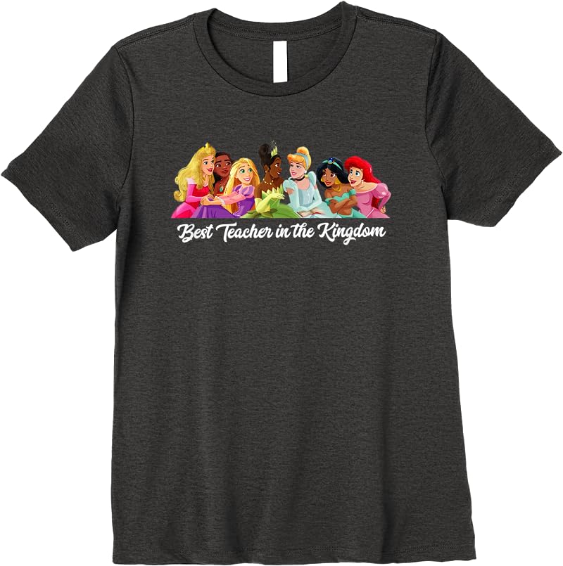 Disney Princess Best Teacher In The Kingdom T Shirts Dark Heather Disney Princess Best Teacher In The Kingdom T Shirts Dark Heather
