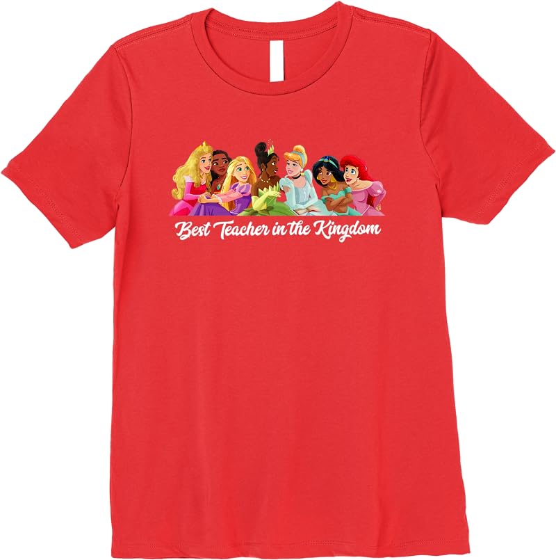 Disney Princess Best Teacher In The Kingdom T Shirts Red Disney Princess Best Teacher In The Kingdom T Shirts Red