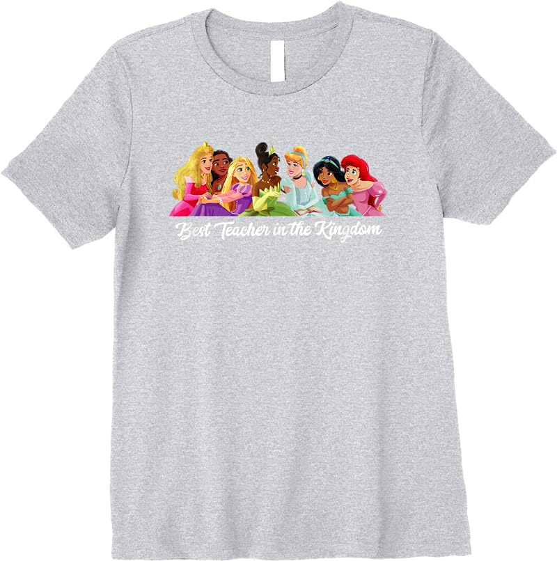 Disney Princess Best Teacher In The Kingdom T Shirts Sport Grey Disney Princess Best Teacher In The Kingdom T Shirts Sport Grey