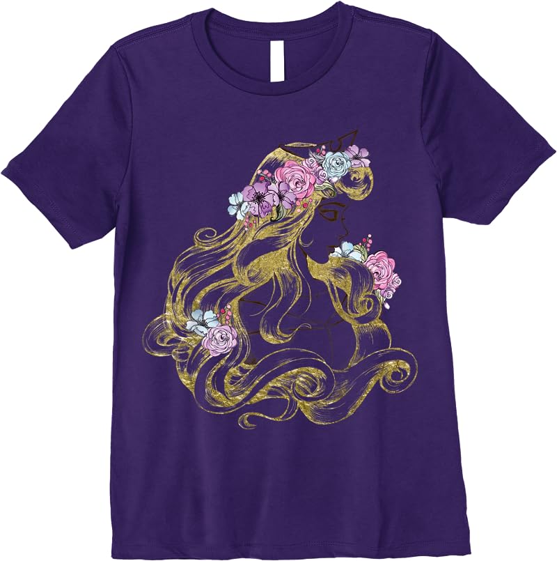 Disney Sleeping Beauty Colorful Illustration Graphic T Shirts Purple Disney Sleeping Beauty Colorful Illustration Graphic T Shirts Purple