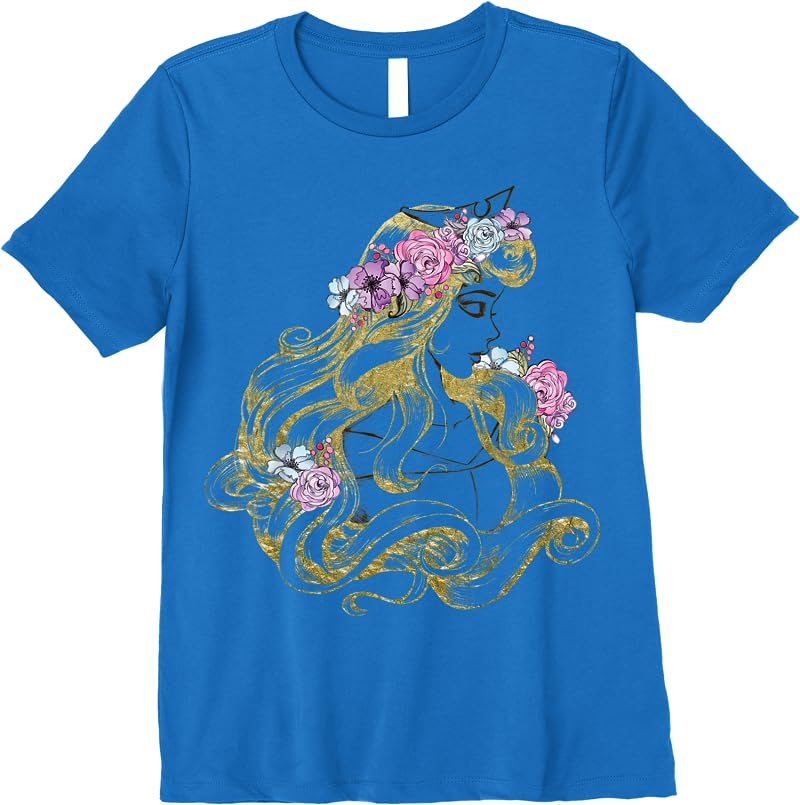 Disney Sleeping Beauty Colorful Illustration Graphic T Shirts Royal Blue Disney Sleeping Beauty Colorful Illustration Graphic T Shirts Royal Blue