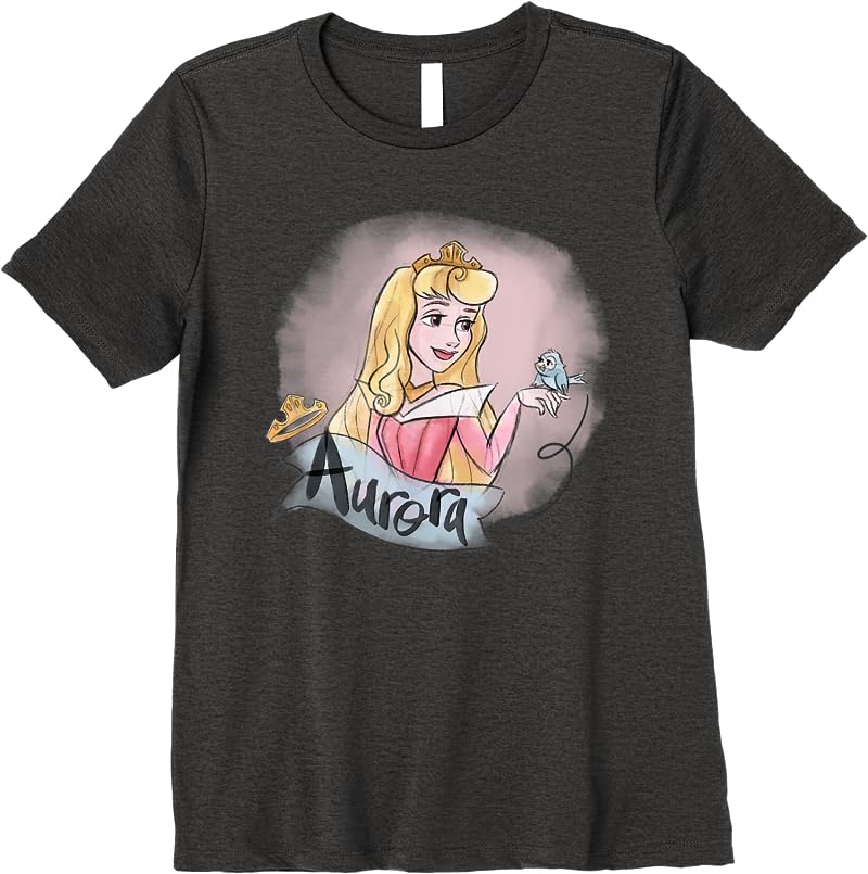 Disney Sleeping Beauty Princess Aurora In Pink Dress T Shirts Dark Heather Disney Sleeping Beauty Princess Aurora In Pink Dress T Shirts Dark Heather