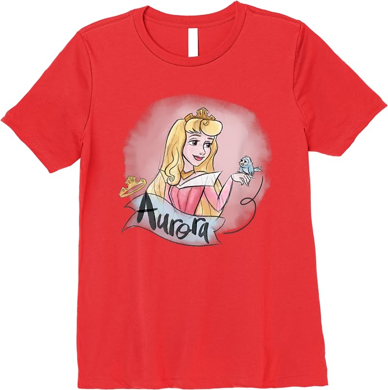 Disney Sleeping Beauty Princess Aurora In Pink Dress T Shirts Red Disney Sleeping Beauty Princess Aurora In Pink Dress T Shirts Red