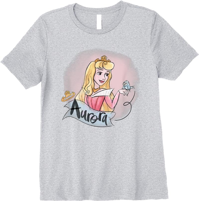 Disney Sleeping Beauty Princess Aurora In Pink Dress T Shirts Sport Grey Disney Sleeping Beauty Princess Aurora In Pink Dress T Shirts Sport Grey