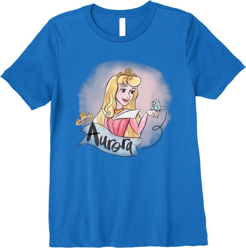 Disney Sleeping Beauty Princess Aurora In Pink Dress T Shirts Royal Blue Disney Sleeping Beauty Princess Aurora In Pink Dress T Shirts Royal Blue