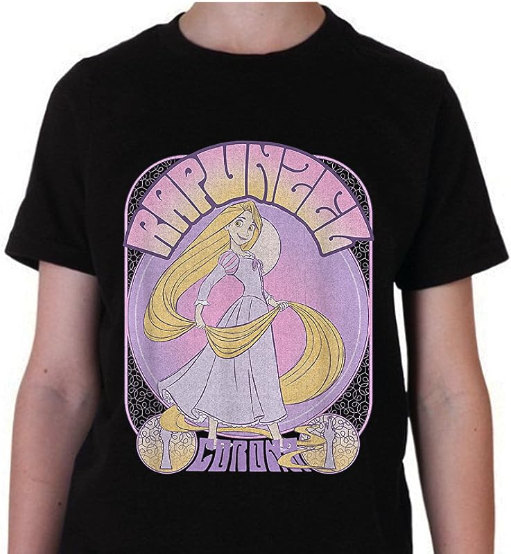Disney Tangled Rapunzel 70s Retro Poster T-Shirt: Stylish & Fun Clothing