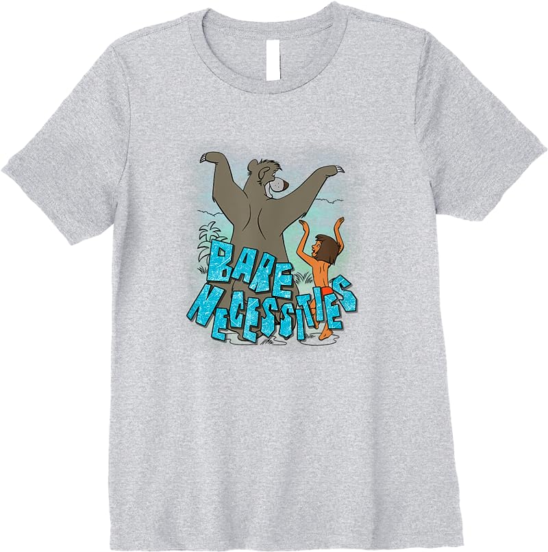 Disney The Jungle Book Mowgli Baloo Bare Necessities T Shirts Sport Grey Disney The Jungle Book Mowgli Baloo Bare Necessities T Shirts Sport Grey