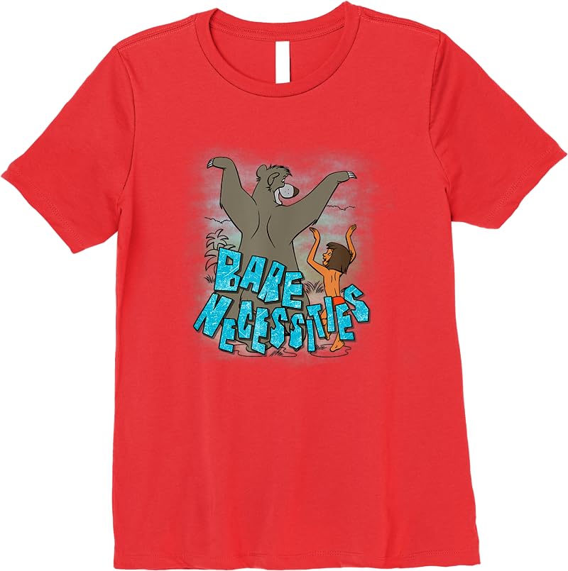 Disney The Jungle Book Mowgli Baloo Bare Necessities T Shirts Red Disney The Jungle Book Mowgli Baloo Bare Necessities T Shirts Red