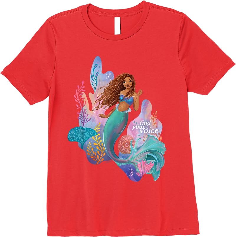 Disney The Little Mermaid Ariel Find Your Voice T Shirts Red Disney The Little Mermaid Ariel Find Your Voice T Shirts Red