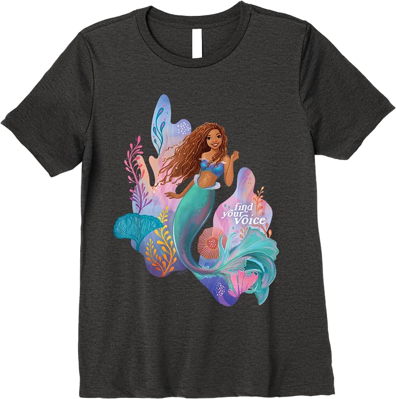 Disney The Little Mermaid Ariel Find Your Voice T Shirts Dark Heather Disney The Little Mermaid Ariel Find Your Voice T Shirts Dark Heather