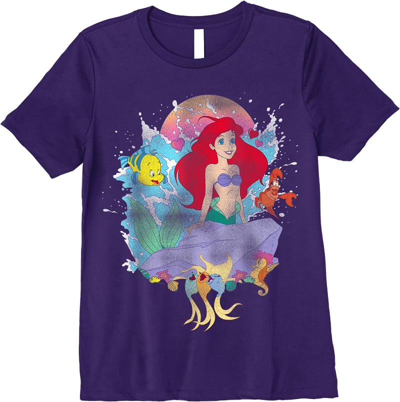 Disney The Little Mermaid Ariel Splash T Shirts Purple Disney The Little Mermaid Ariel Splash T Shirts Purple