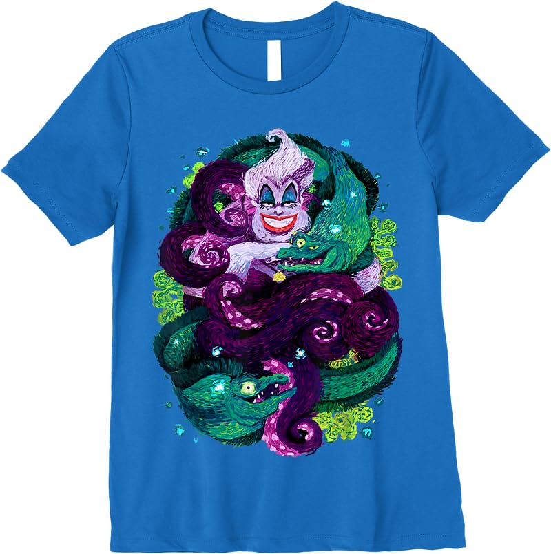 Disney The Little Mermaid Ursula Sea Witch Painting T Shirts Royal Blue Disney The Little Mermaid Ursula Sea Witch Painting T Shirts Royal Blue