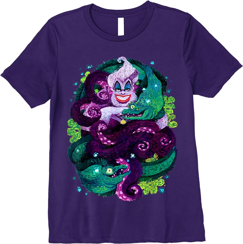 Disney The Little Mermaid Ursula Sea Witch Painting T Shirts Purple Disney The Little Mermaid Ursula Sea Witch Painting T Shirts Purple
