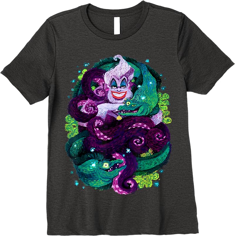 Disney The Little Mermaid Ursula Sea Witch Painting T Shirts Dark Heather Disney The Little Mermaid Ursula Sea Witch Painting T Shirts Dark Heather
