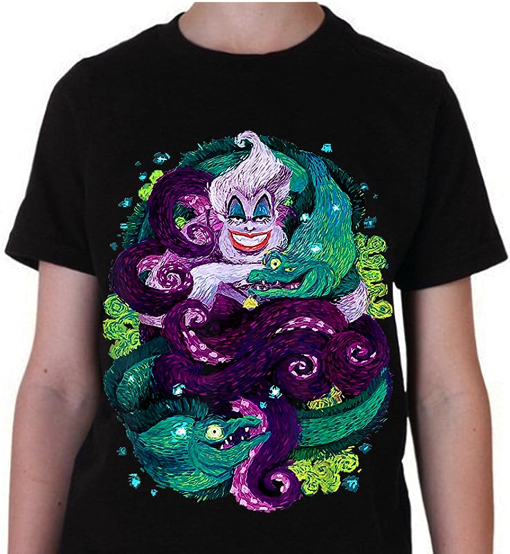 Disney The Little Mermaid Ursula Sea Witch Artwork Printed T-Shirts Disney The Little Mermaid Ursula Sea Witch Artwork Printed T-Shirts