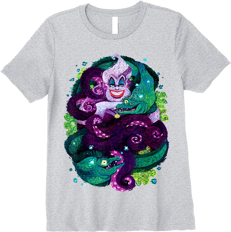 Disney The Little Mermaid Ursula Sea Witch Painting T Shirts Sport Grey Disney The Little Mermaid Ursula Sea Witch Painting T Shirts Sport Grey