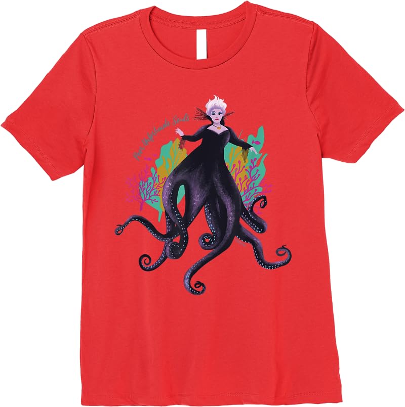 Disney The Little Mermaid Ursula Unfortunate Souls T Shirts Red