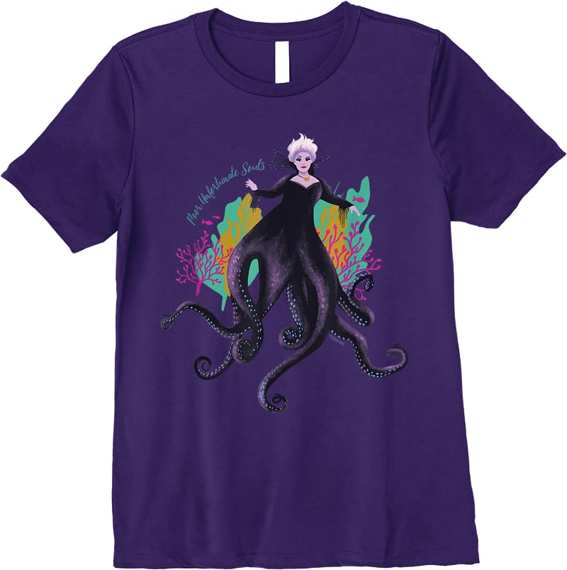 Disney The Little Mermaid Ursula Unfortunate Souls T Shirts Purple