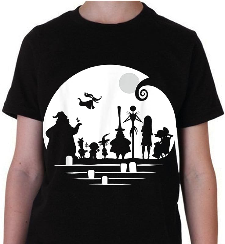 Disney Nightmare Before Christmas Character Silhouette T-Shirts – Perfect Gift Idea for Fans! Disney Nightmare Before Christmas Character Silhouette T-Shirts – Perfect Gift Idea for Fans!