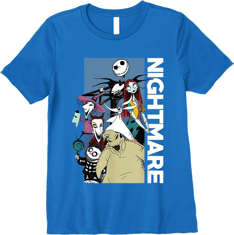 Disney The Nightmare Before Christmas Group Shot Poster T Shirts Royal Blue