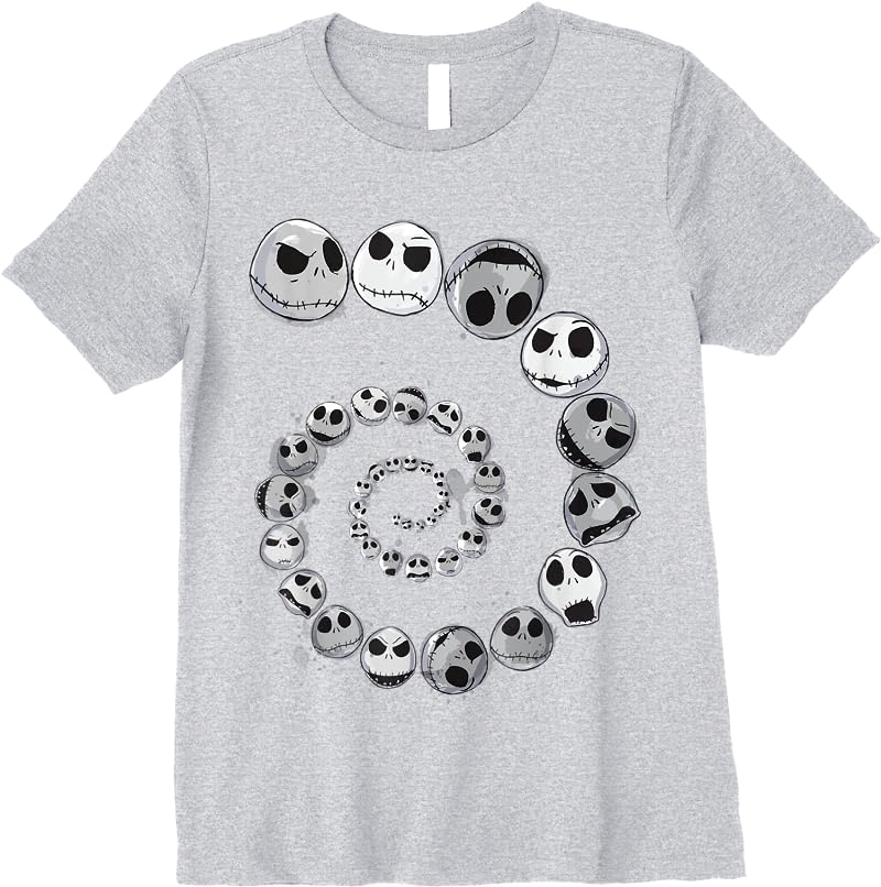 Disney The Nightmare Before Christmas Jack Emotional Spiral T Shirts Sport Grey Disney The Nightmare Before Christmas Jack Emotional Spiral T Shirts Sport Grey