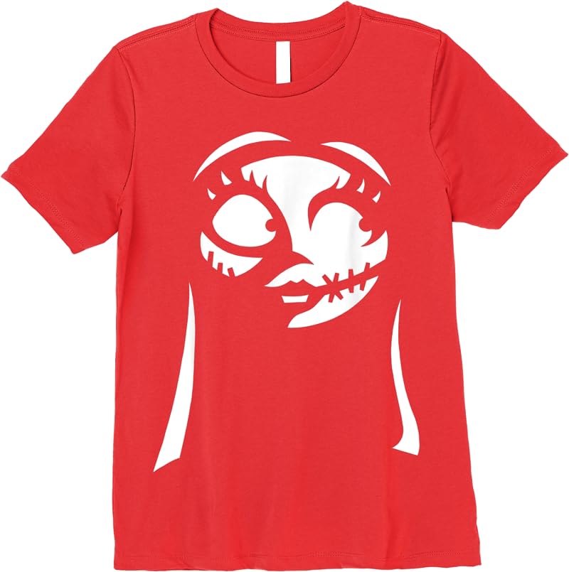 Disney The Nightmare Before Christmas Sally Big Face T Shirts Red