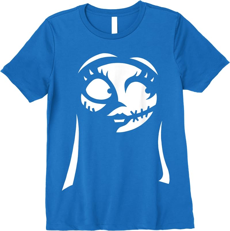Disney The Nightmare Before Christmas Sally Big Face T Shirts Royal Blue