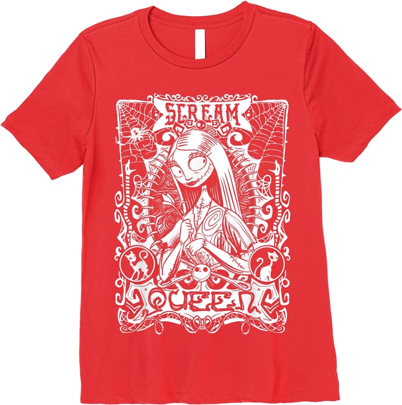 Disney The Nightmare Before Christmas Sally Portrait T Shirts Red Disney The Nightmare Before Christmas Sally Portrait T Shirts Red