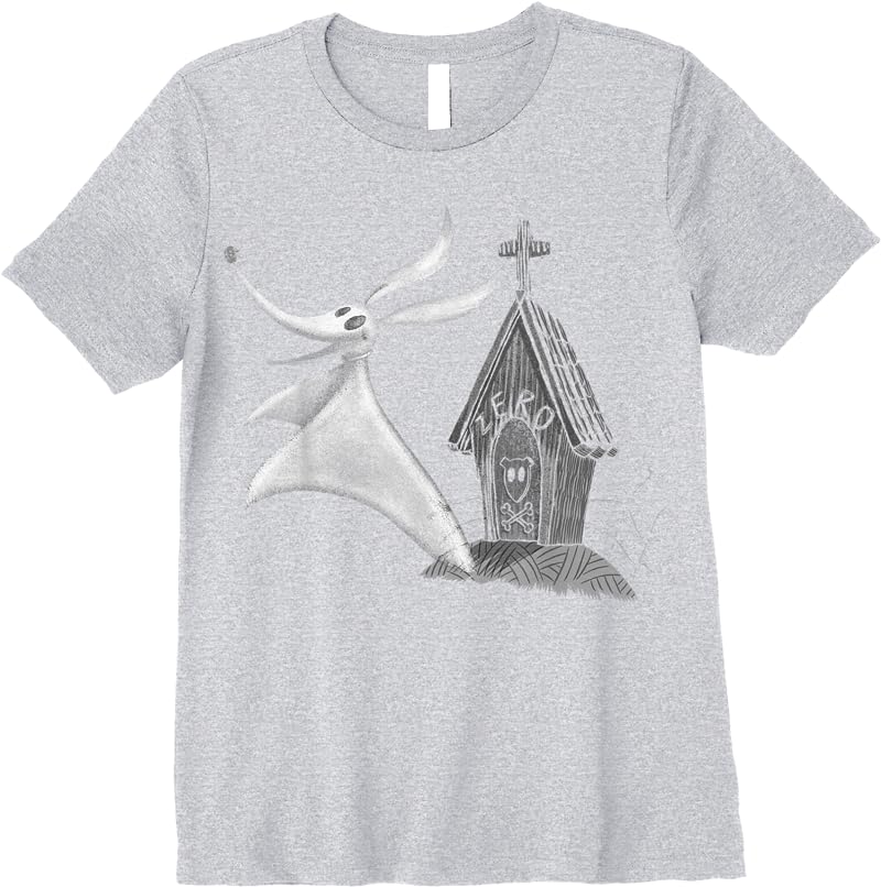 Disney The Nightmare Before Christmas Zero Dog House T Shirts Sport Grey Disney The Nightmare Before Christmas Zero Dog House T Shirts Sport Grey