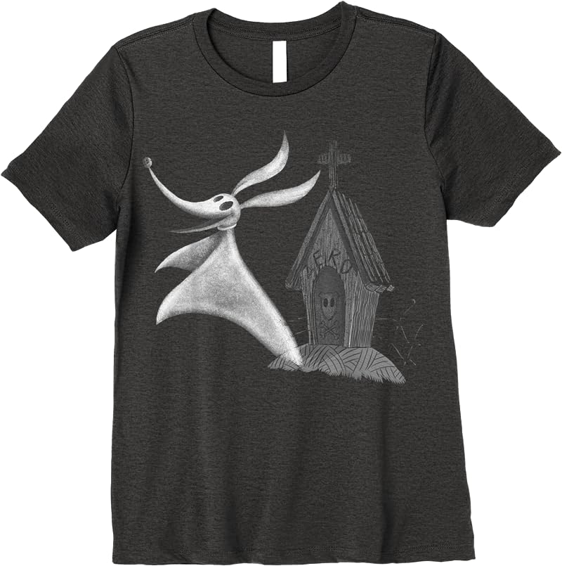 Disney The Nightmare Before Christmas Zero Dog House T Shirts Dark Heather Disney The Nightmare Before Christmas Zero Dog House T Shirts Dark Heather