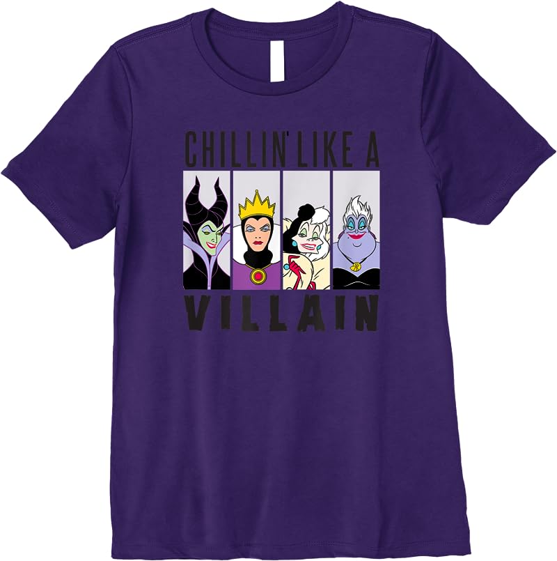 Disney Villain Gang Ursulaevil Queencruellamaleficent T Shirts Purple