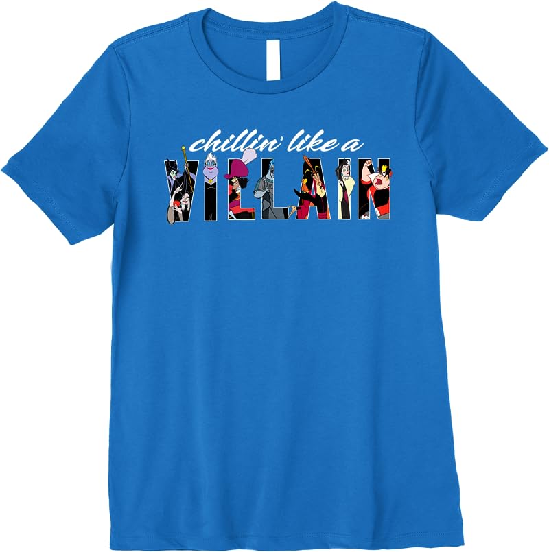 Disney Villains Chillin Like A Villain T Shirts Royal Blue