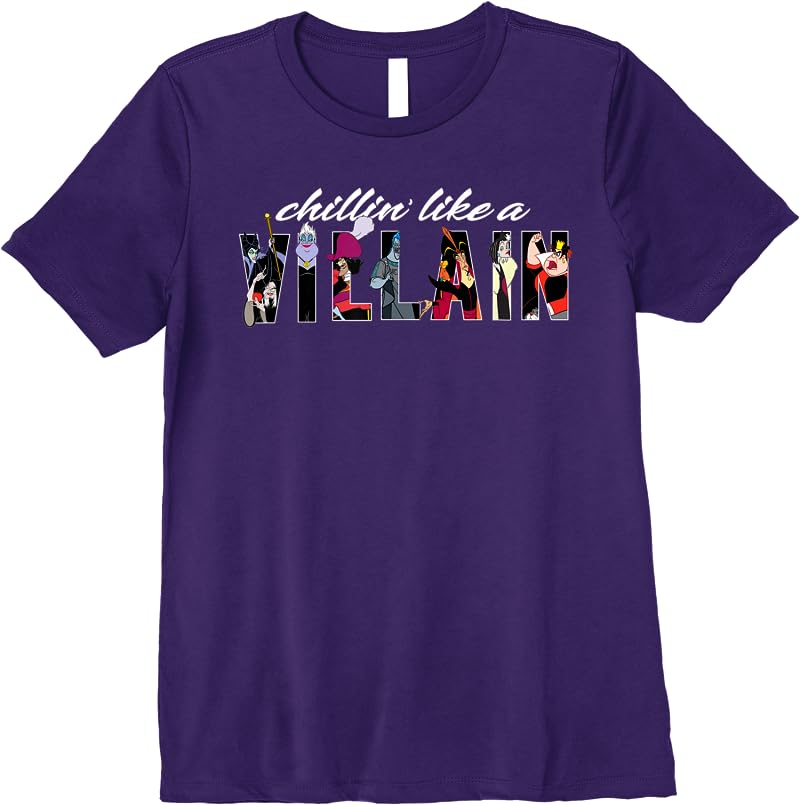 Disney Villains Chillin Like A Villain T Shirts Purple