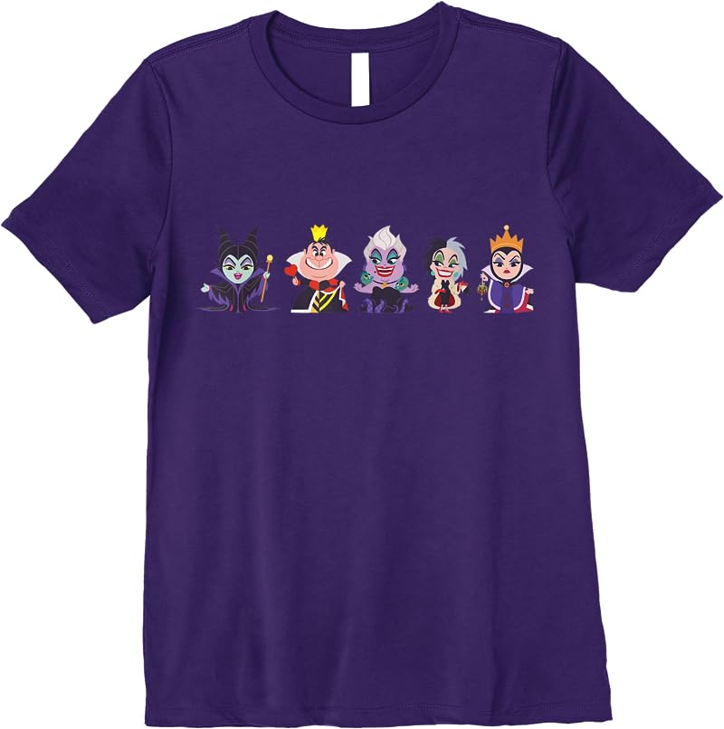 Disney Villains Kawaii Chibi Evil Queens T Shirts Purple Disney Villains Kawaii Chibi Evil Queens T Shirts Purple