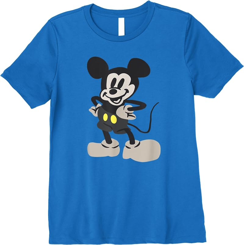 Disney Wavy Standing Mickey T Shirts Royal Blue