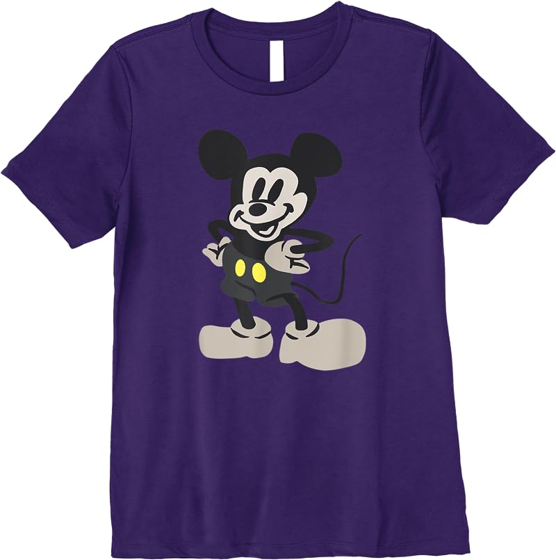 Disney Wavy Standing Mickey T Shirts Purple