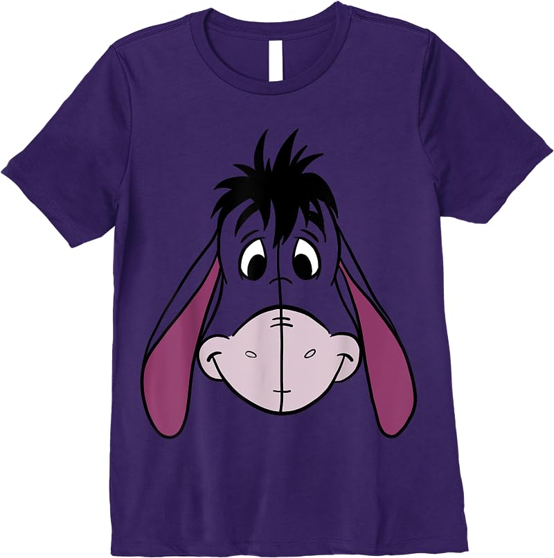 Disney Winnie The Pooh Eeyore Large Face T Shirts Purple Disney Winnie The Pooh Eeyore Large Face T Shirts Purple