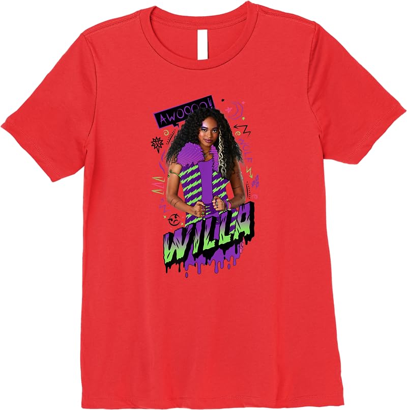 Disney Zombies 2 Willa Wolf T Shirts Red Disney Zombies 2 Willa Wolf T Shirts Red