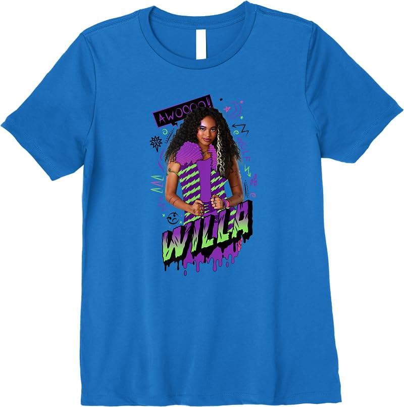 Disney Zombies 2 Willa Wolf T Shirts Royal Blue Disney Zombies 2 Willa Wolf T Shirts Royal Blue