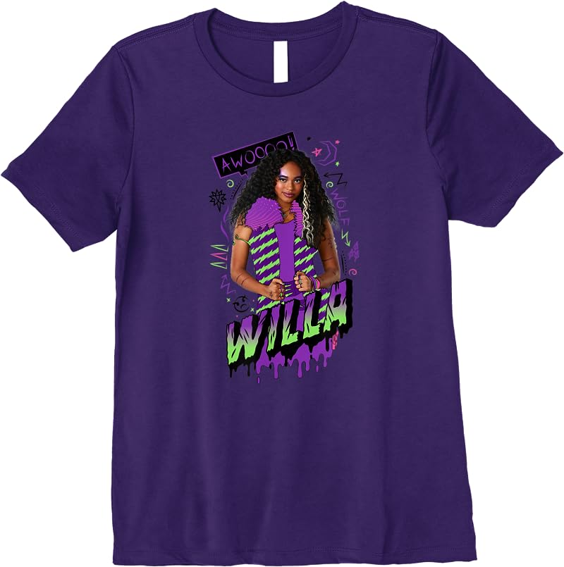 Disney Zombies 2 Willa Wolf T Shirts Purple Disney Zombies 2 Willa Wolf T Shirts Purple