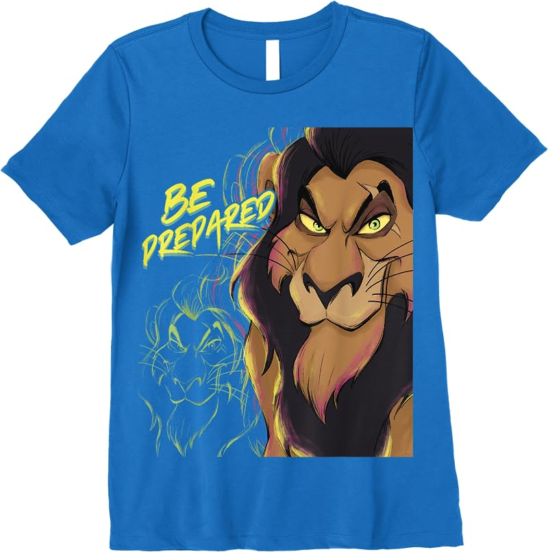 Disneys The Lion King Scar Be Prepared Villains Halloween T Shirts Royal Blue Disneys The Lion King Scar Be Prepared Villains Halloween T Shirts Royal Blue