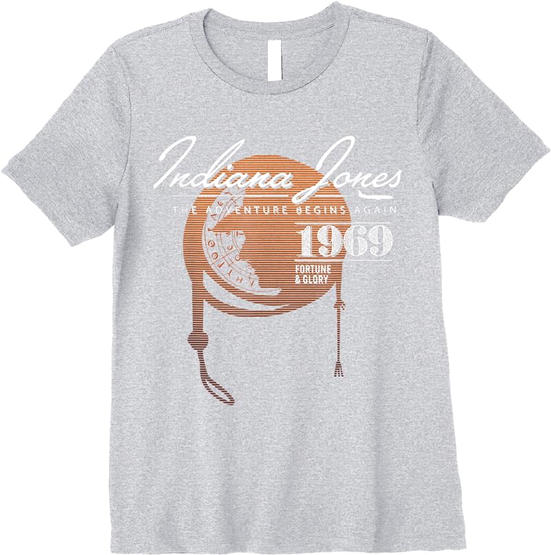 Lucasfilm Indiana Jones And The Dial Of Destiny 1969 Again T Shirts Sport Grey Lucasfilm Indiana Jones And The Dial Of Destiny 1969 Again T Shirts Sport Grey