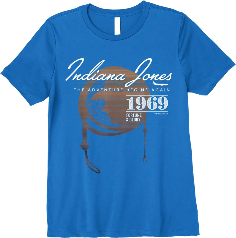 Lucasfilm Indiana Jones And The Dial Of Destiny 1969 Again T Shirts Royal Blue Lucasfilm Indiana Jones And The Dial Of Destiny 1969 Again T Shirts Royal Blue