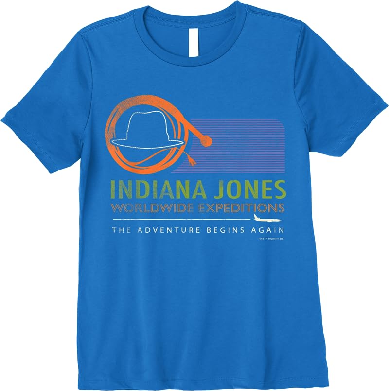 Lucasfilm Indiana Jones And The Dial Of Destiny Expeditions T Shirts Royal Blue Lucasfilm Indiana Jones And The Dial Of Destiny Expeditions T Shirts Royal Blue