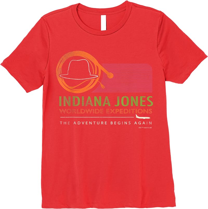 Lucasfilm Indiana Jones And The Dial Of Destiny Expeditions T Shirts Red Lucasfilm Indiana Jones And The Dial Of Destiny Expeditions T Shirts Red