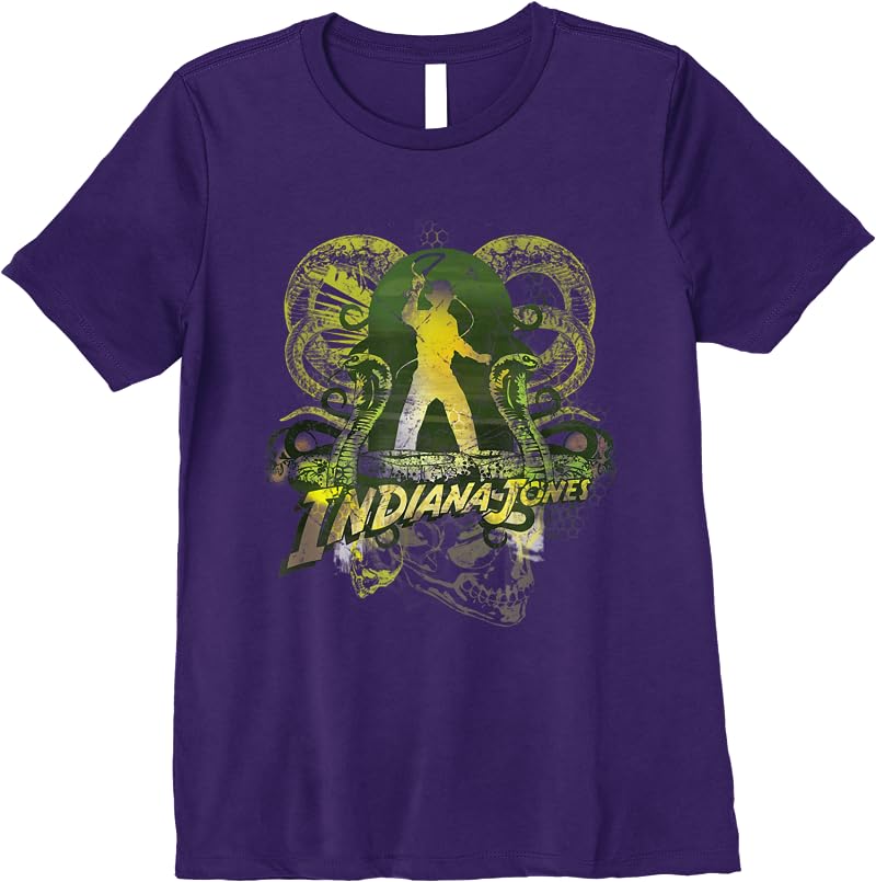 Lucasfilm Indiana Jones Snakes And Skulls Adventure Vintage T Shirts Purple Lucasfilm Indiana Jones Snakes And Skulls Adventure Vintage T Shirts Purple